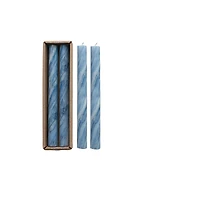 Hello Honey® 10" Blue Marbled Unscented Taper Candles, 2ct.