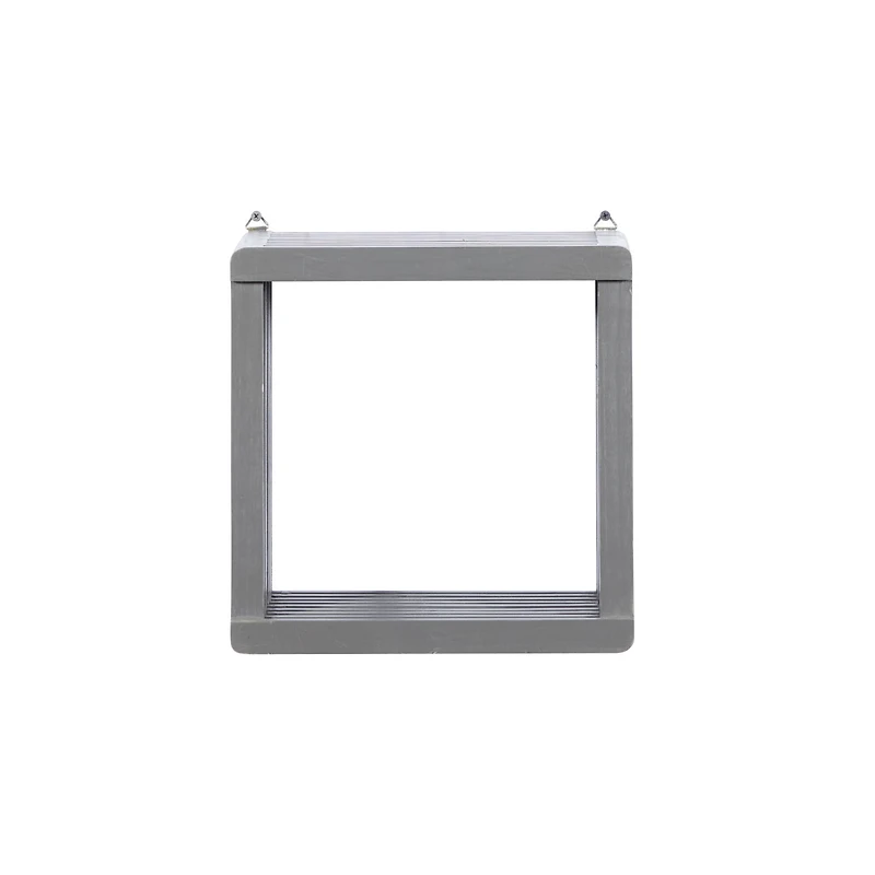 Gray Wood Contemporary Wall Shelf