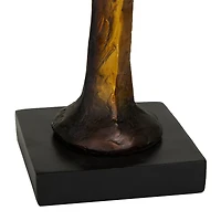 Bronze Polystone Modern People Sculpture, Set of 2" 4", 17"