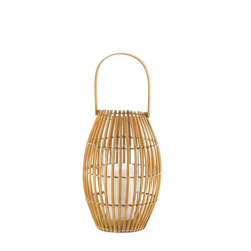 19.5" Bamboo Candle Holder Lantern
