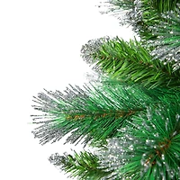 6ft. Unlit Two-Tone Spruce Pine Glitter Tip Medium Artificial Christmas Tree