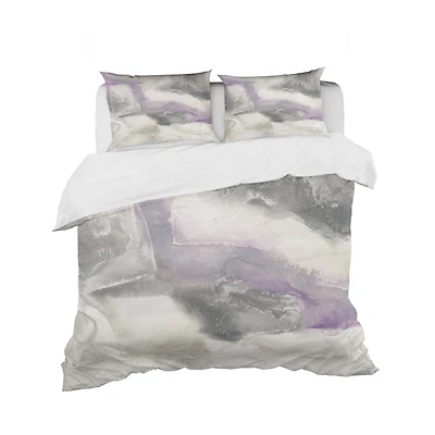 Designart 'Watercolor Minimal Purple Tones II' Cottage Bedding Set