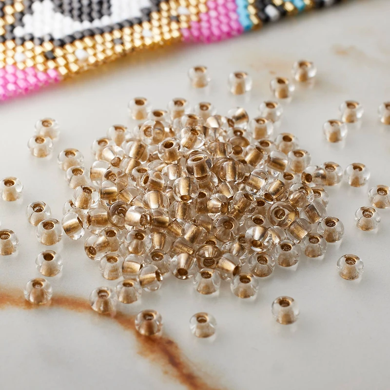 12 Pack: John Bead Crystal Golden Czech Glass Seed Beads, 6/0