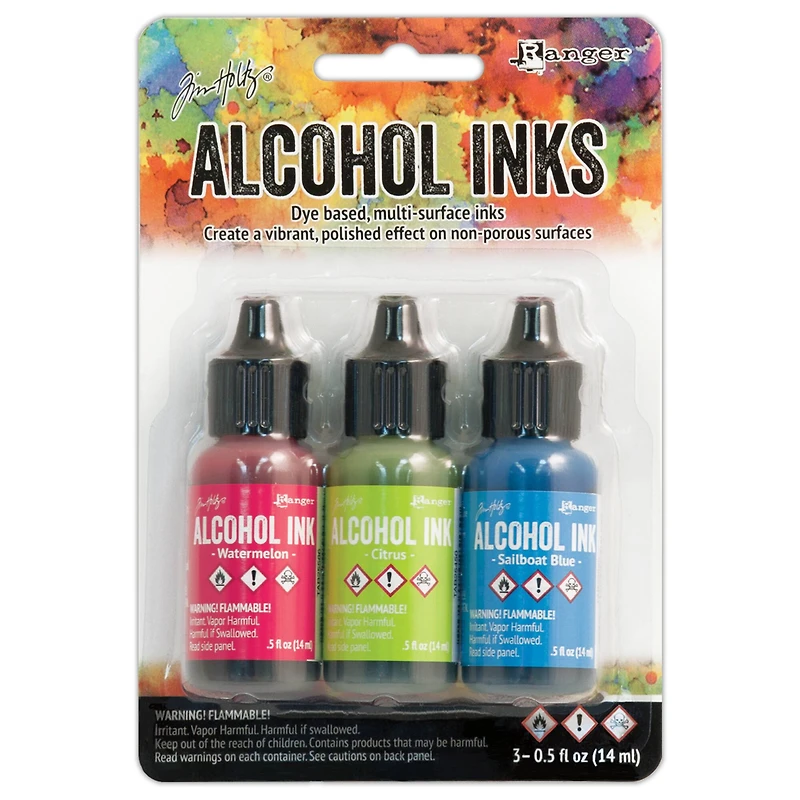 6 Packs: 3 ct. (18 total) Tim Holtz® Alcohol Ink Set, Dockside Picnic