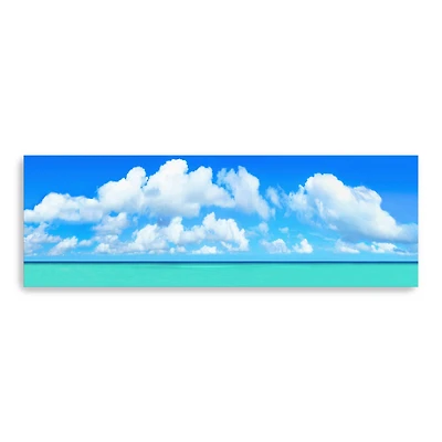 White Aqua Canvas Giclee