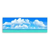 White Aqua Canvas Giclee