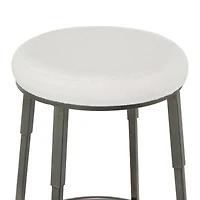 30" Gray Metal Industrial Counter Stool