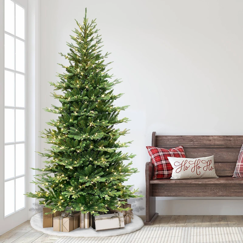 7.5ft. Pre-Lit Balsam Fir Artificial Christmas Tree, Clear Lights