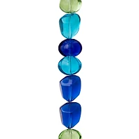 12 Pack: Blue & Green Glass Nugget Beads by Bead Landing™
