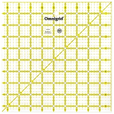 Omnigrid® 9.5" x 9.5" Square Quilting & Sewing Ruler