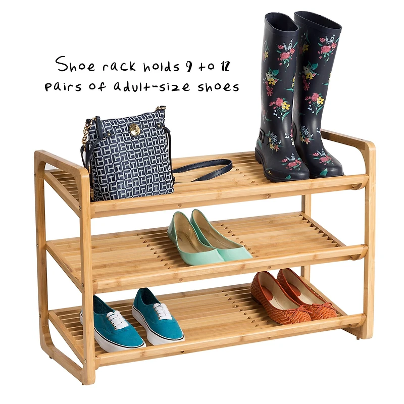 Honey Can Do 3-Tier Bamboo Shoe Rack