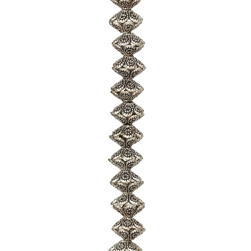 Silver Metal Flower Cap Beads, 10mm by Bead Landing™