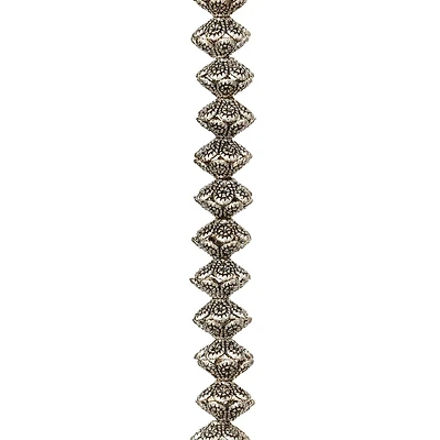 Silver Metal Flower Cap Beads, 10mm by Bead Landing™