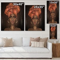 Designart - African American Woman with Turban V