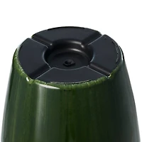 Glitzhome® 23.5" Gradient Green Faux Ceramic Tall Plastic Planters, 2ct.