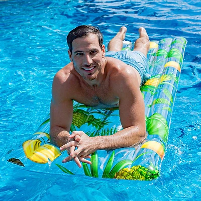 PoolCandy 6ft. Tropical Fruit Print Deluxe Pool Raft