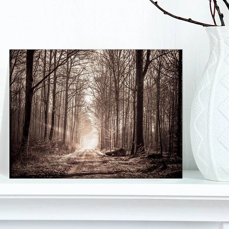 Designart - Forest Trail in Sepia