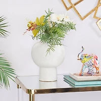 CosmoLiving by Cosmopolitan White Ceramic Modern Vase