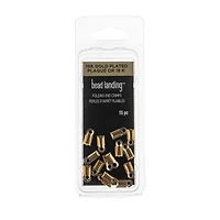 9mm 18K Gold-Plated Folding End Crimps by Bead Landing™