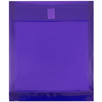 JAM Paper 9.75" x 11.75" Assorted Plastic Expansion Envelopes with Hook & Loop Closure, 6ct.