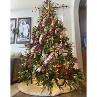 7.5ft. Pre-Lit Roosevelt Fir Artificial Christmas Tree, Warm White LED Lights