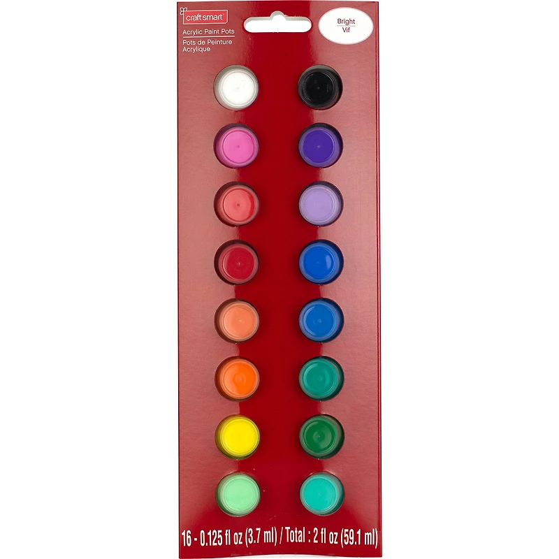 Bright Acrylic Paint Pot Set by Craft Smart®