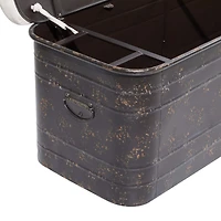 Brown Industrial Metal Storage Bench, 17" x 48"