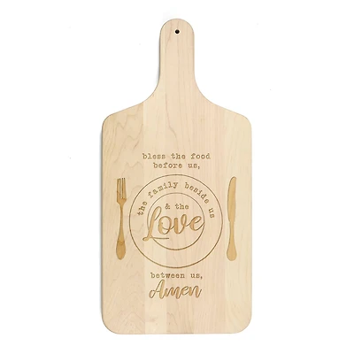 17" Food Before Us Maple Paddle Cutting Board