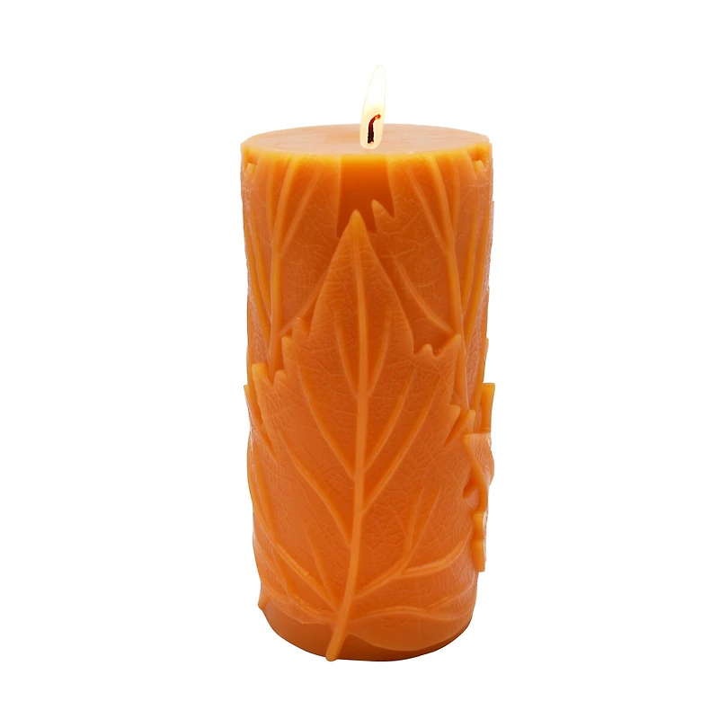 3" x 6" Scented Orange Maple Leaf Pillar Candle by Ashland®