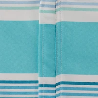 Beach House Stripe Print Outdoor Tablecloth With Zipper 60" x 120"