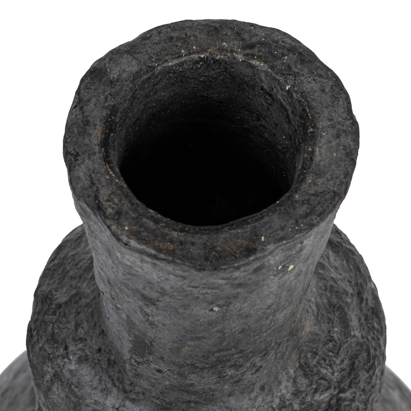 Hello Honey® 17" Black & Gold Tall Decorative Handmade Paper Mache Vase