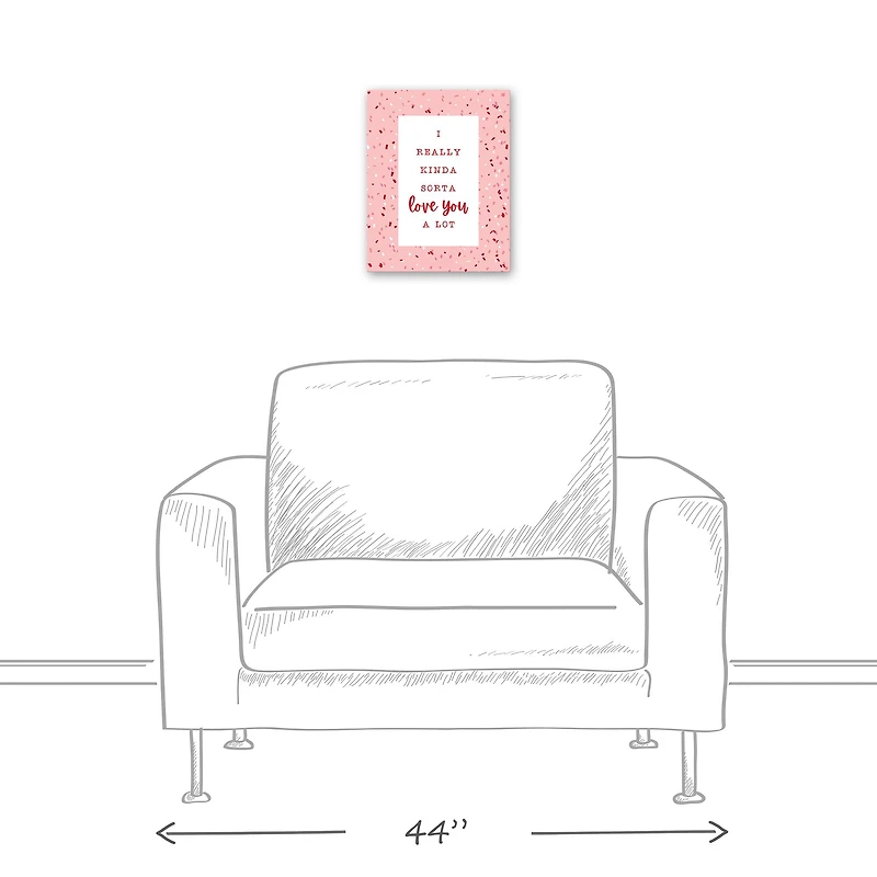 Really Love You Confetti Canvas Wall Art