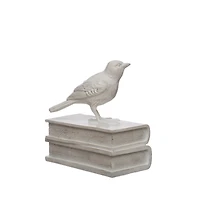 6" White Bird on Books Tabletop Décor by Ashland®