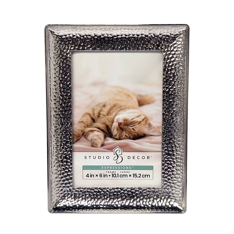 Expressions™ Silver Hammered Metal Frame by Studio Décor
