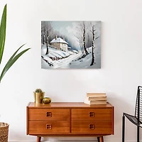 Neutral Winter Woods Canvas Wall Art