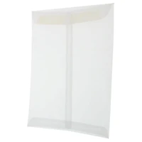 JAM Paper 9" x 12" Translucent Clear Vellum Envelopes
