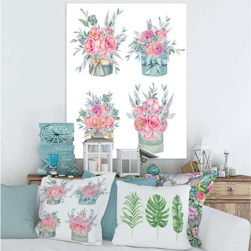 Designart - Collection of Pink Roses