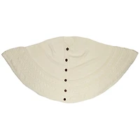 Knitted Sweater Tree Skirt with Buttons - 84“ - Cream