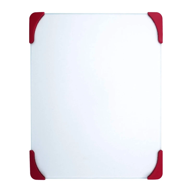 Farberware Red & White 15" Non-Slip Glass Board