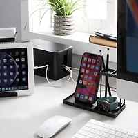 Simplify Black Cable Organizer Boxes, 2ct.