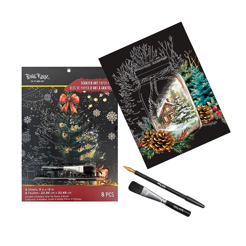 Brea Reese™ 9" x 12" Under the Tree Scratch Art Paper Pad