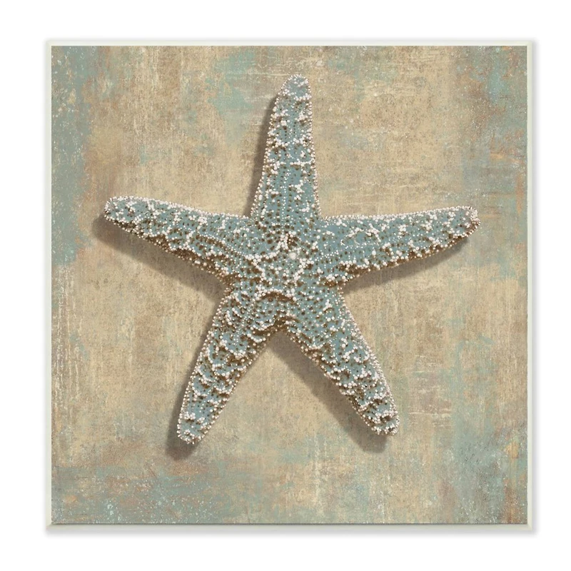 Stupell Industries Starfish Beach Objects Design Wood Wall Plaque