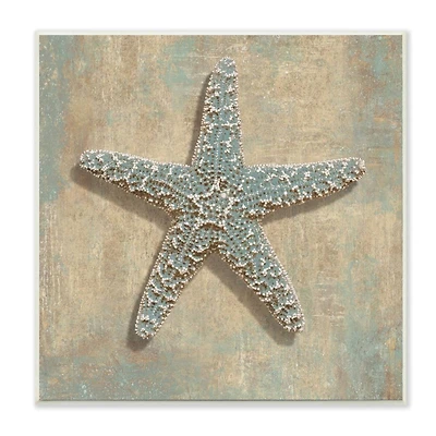 Stupell Industries Starfish Beach Objects Design Wood Wall Plaque