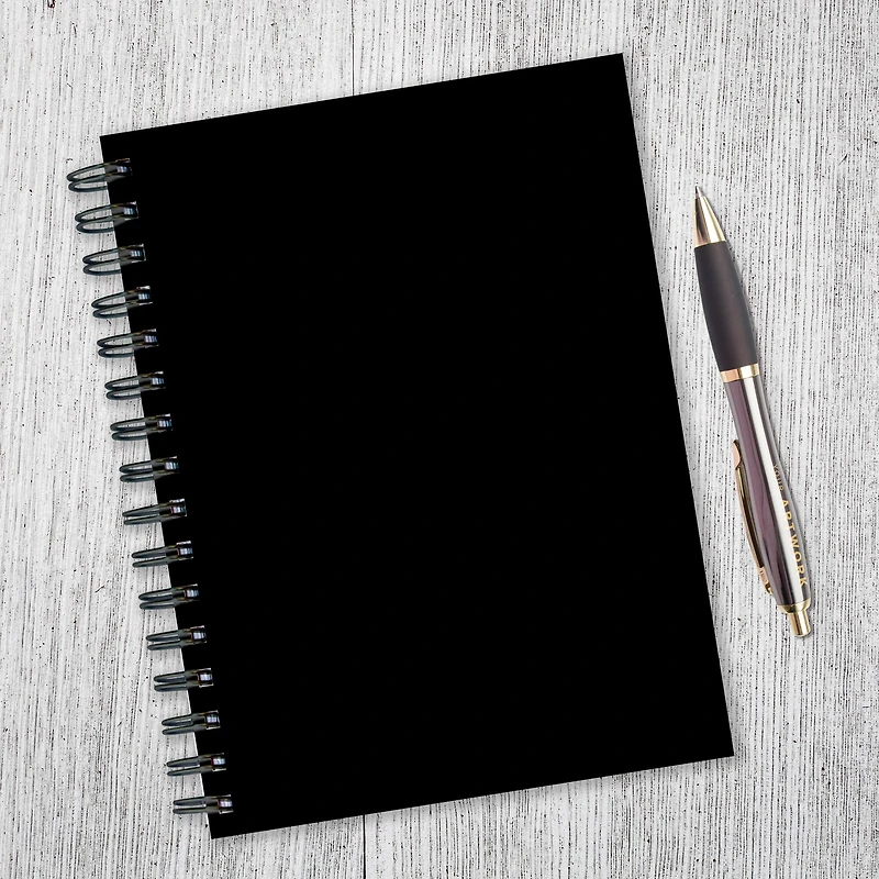 TF Publishing Business Black Spiral Lined Journal