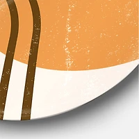 Designart - Abstract Rainbow Sun and Moon In Earth Tones II