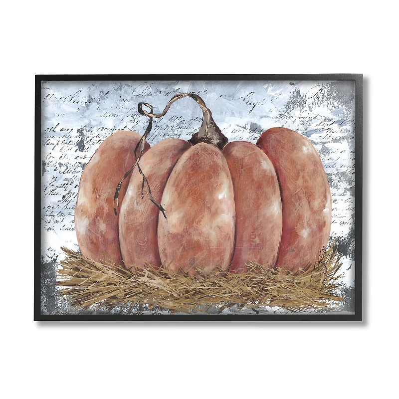 Stupell Industries Abstract Pumpkin Collage Framed Giclee Art