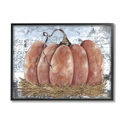 Stupell Industries Abstract Pumpkin Collage Framed Giclee Art