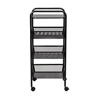Honey Can Do Black Metal 3-Drawer Rolling Storage Cart