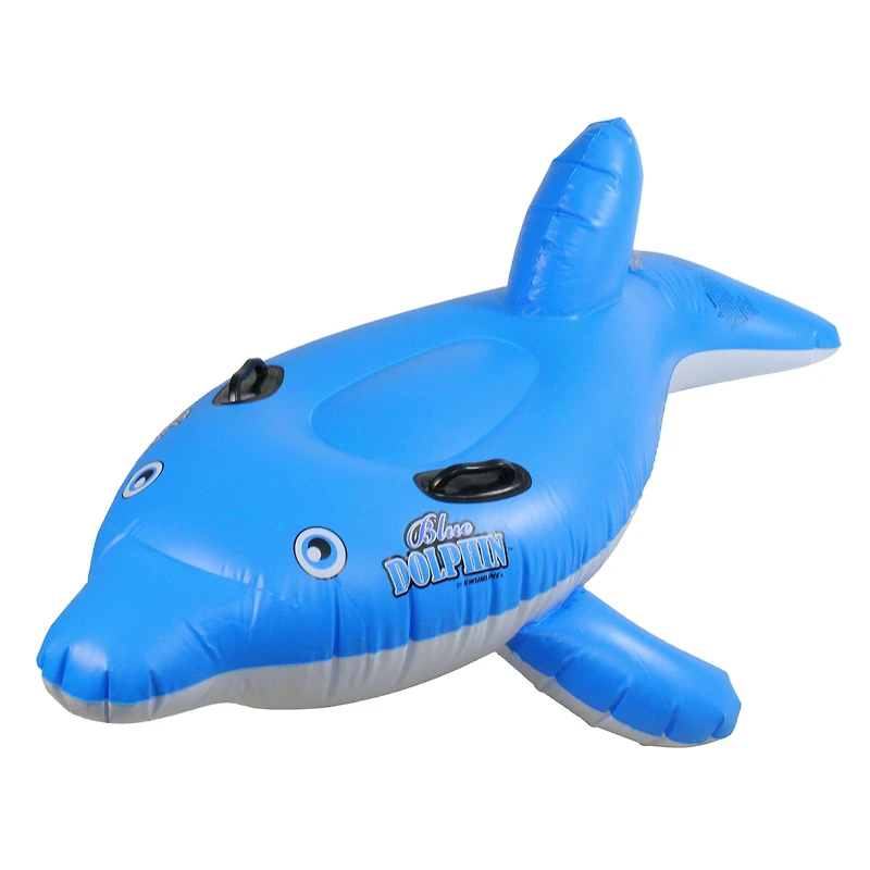 Swimline 61" Inflatable Blue Ride-On Dolphin Pool Float