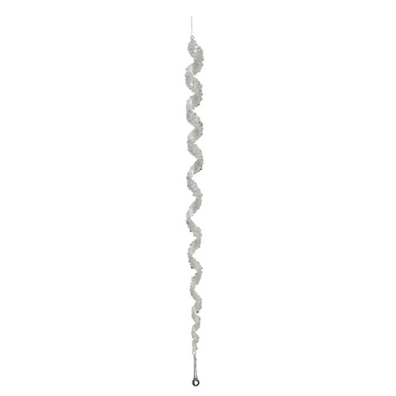 27" Clear Elegant Spiral Winter Icicle Drop Ornament